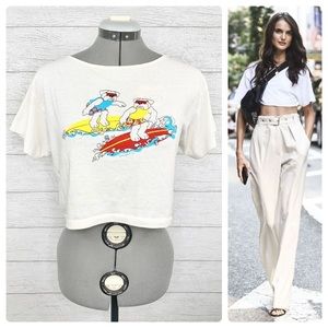 •DESIGNPOINT• Mary Ellis Vintage Bulldog Crop Top